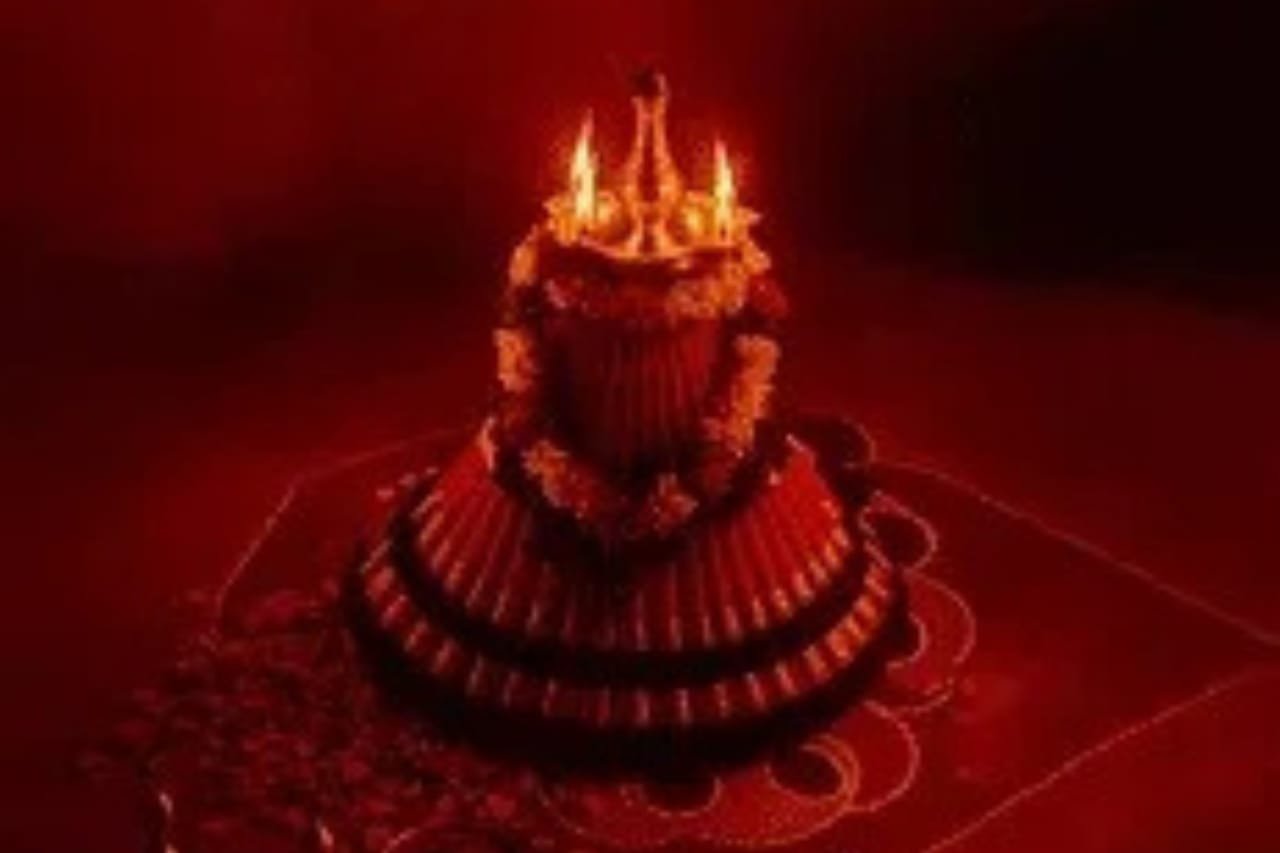 Traditional Kuttichathan ritual lamp representing Kerala spiritual traditions