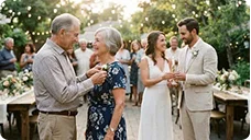 Couple and family participating in a traditional marriage and relationship blessing ceremony